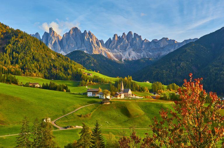 Santa Maddalena in Dolomites Range,South Tyrol, Italy